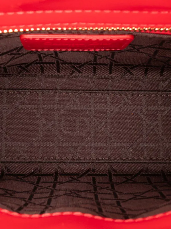 Christian Dior Pre-Owned 2015 ミニ パテント カナージュ