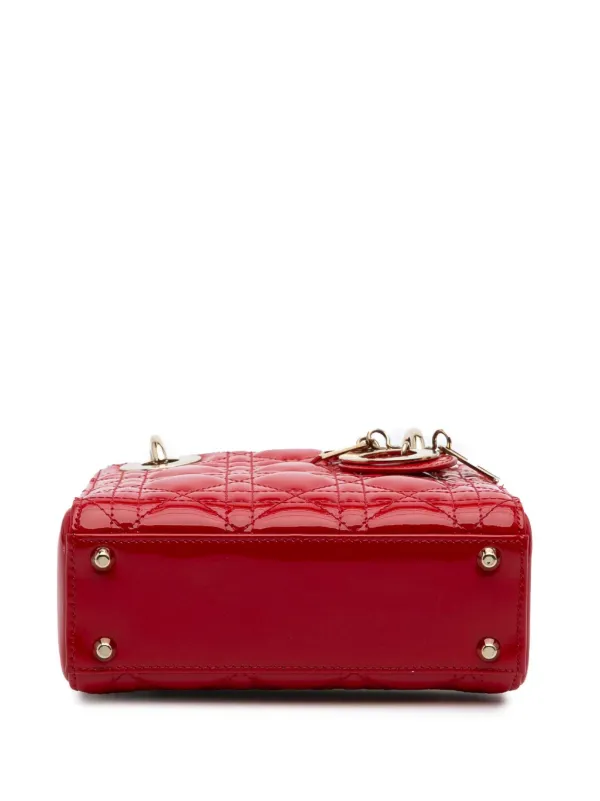 Christian Dior Pre-Owned 2015 ミニ パテント カナージュ