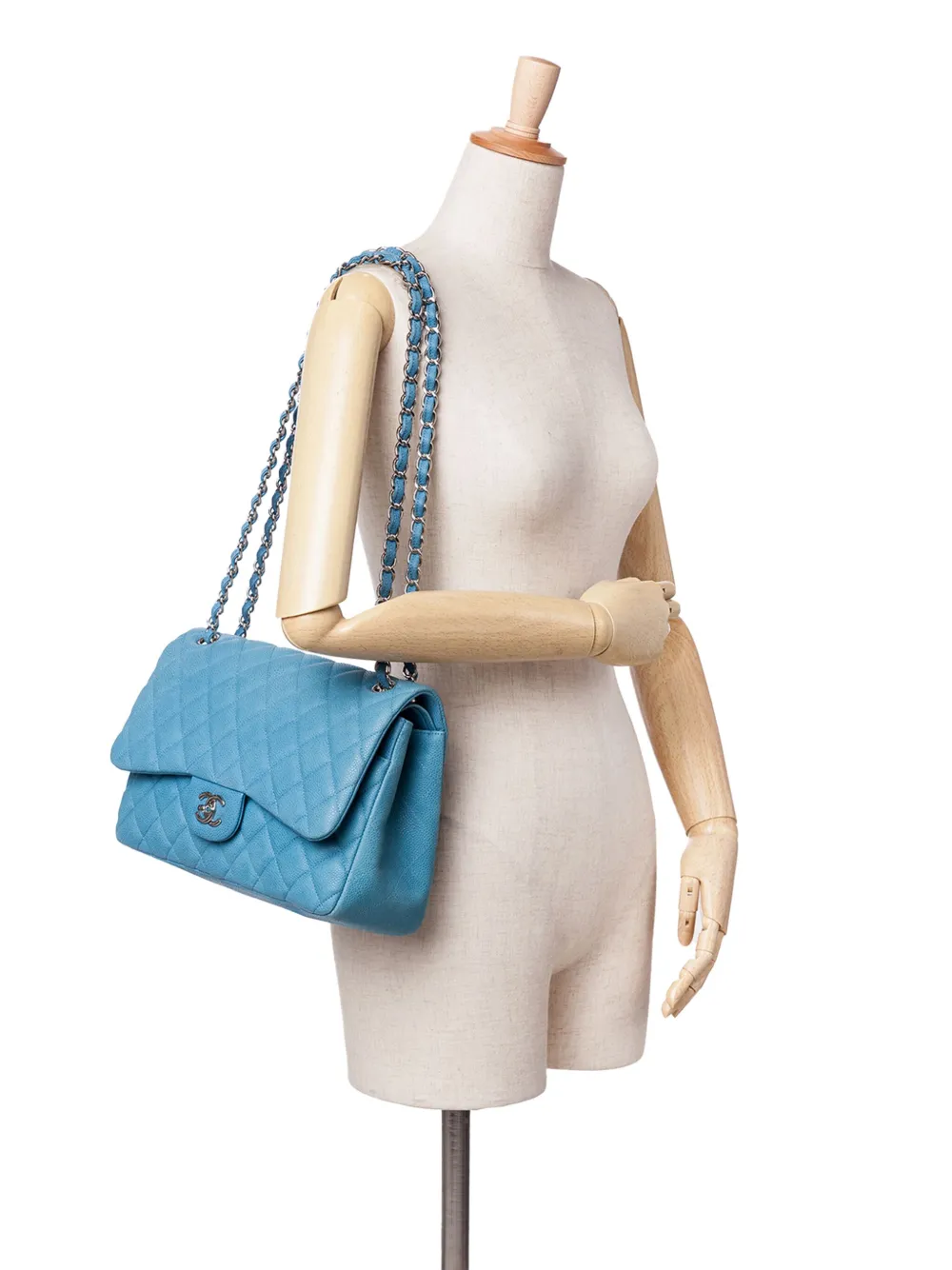 CHANEL Pre-Owned 2013-2014 Jumbo Classic Caviar Double Flap shoulder bag | Pre-Owned | Image 2