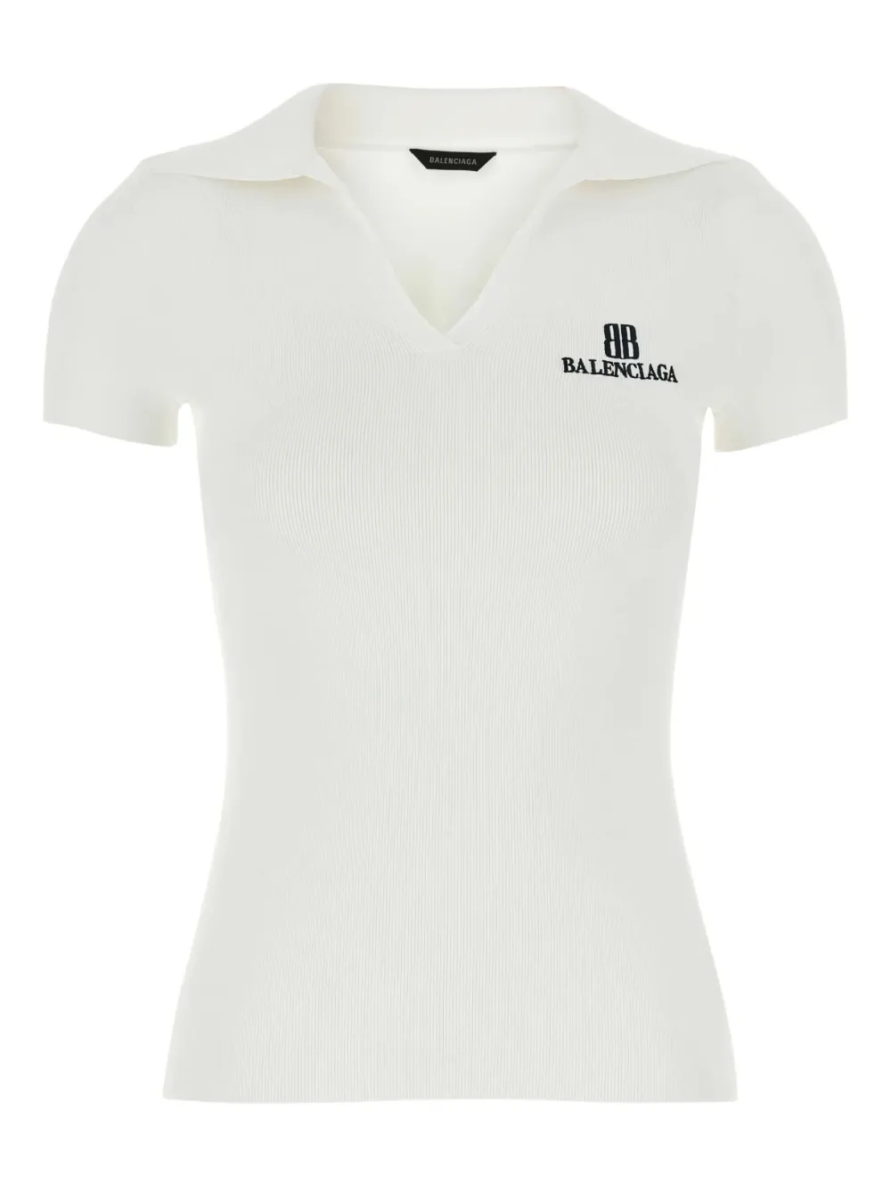 Balenciaga ribbed T-shirt Wit