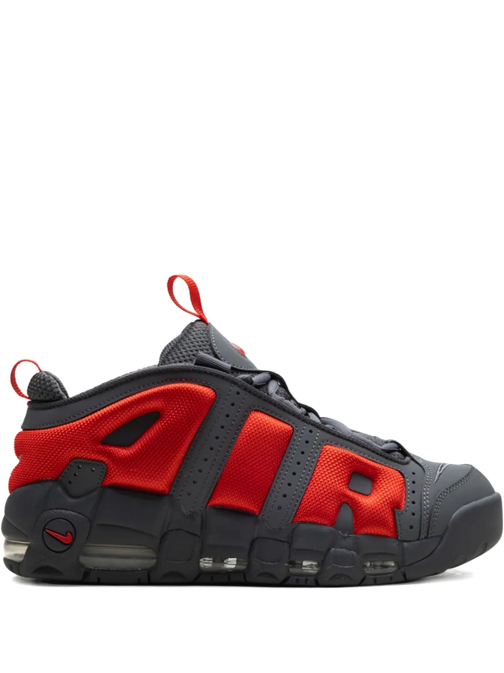 Nike Air More Uptempo "Dark Grey Metallic Silver Light Crimson" sneakers Grijs
