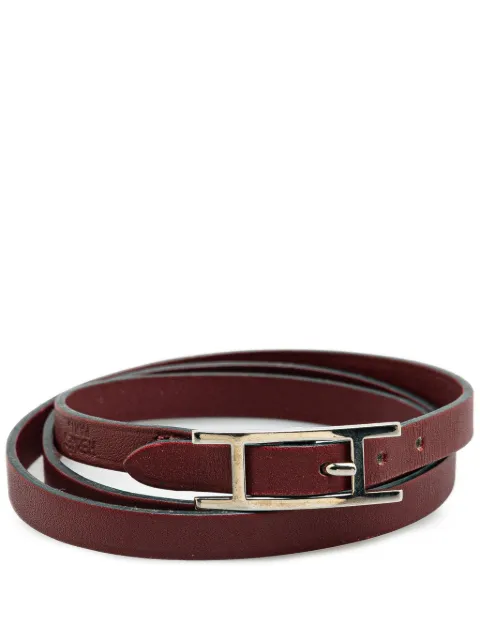 Hermès Pre-Owned 2005 Leather Behapi Triple Tour Bracelet costume bracelet