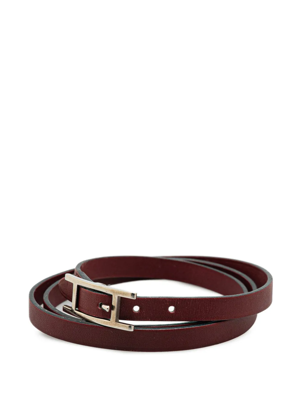 Hermès Pre-Owned 2005 Leather Behapi Triple Tour Bracelet costume bracelet | Image 2