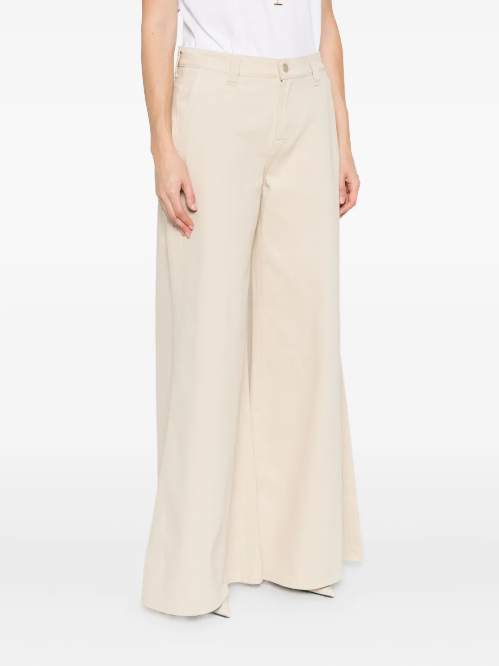 7 For All Mankind Straight broek met zak Beige