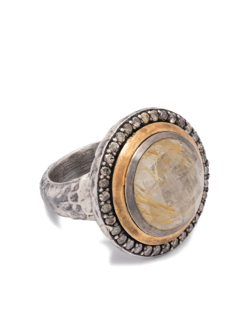 KUNDO Anello martellato in argento sterling