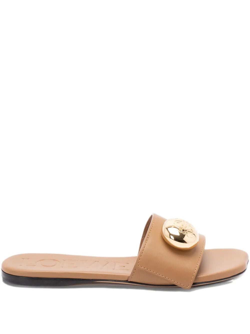 LOEWE Pebble leather sandals Beige