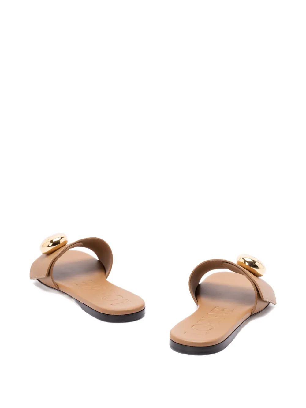 LOEWE Pebble leather sandals Beige