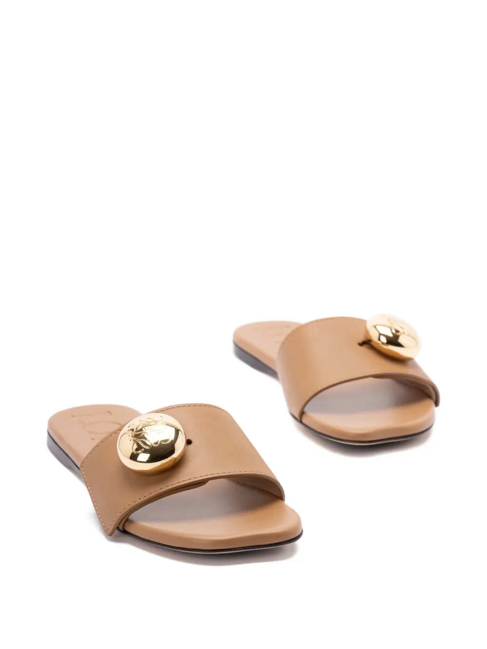 LOEWE Pebble leather sandals Beige