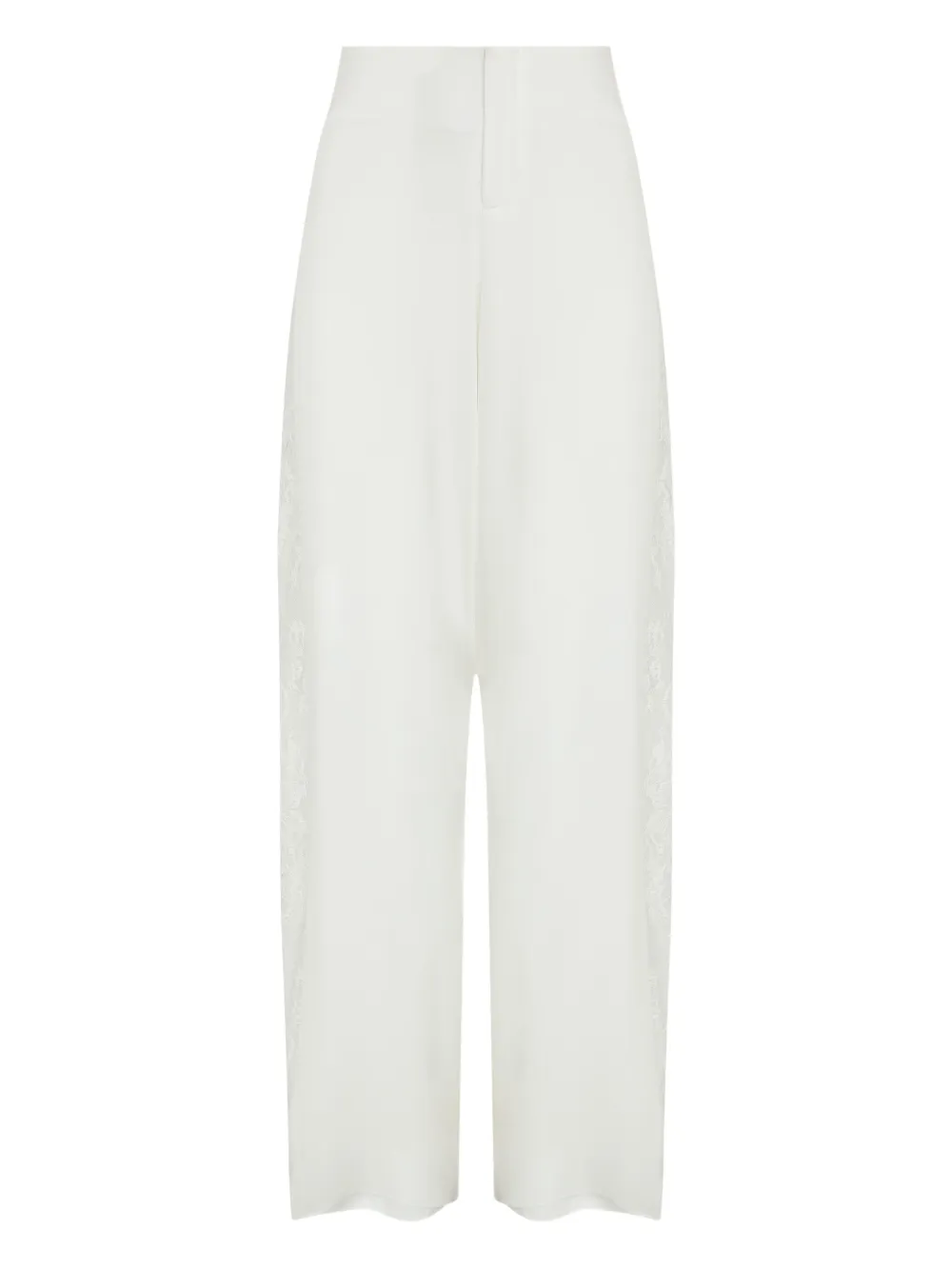 Lethicia Bronstein Willow lace-insert trousers Wit