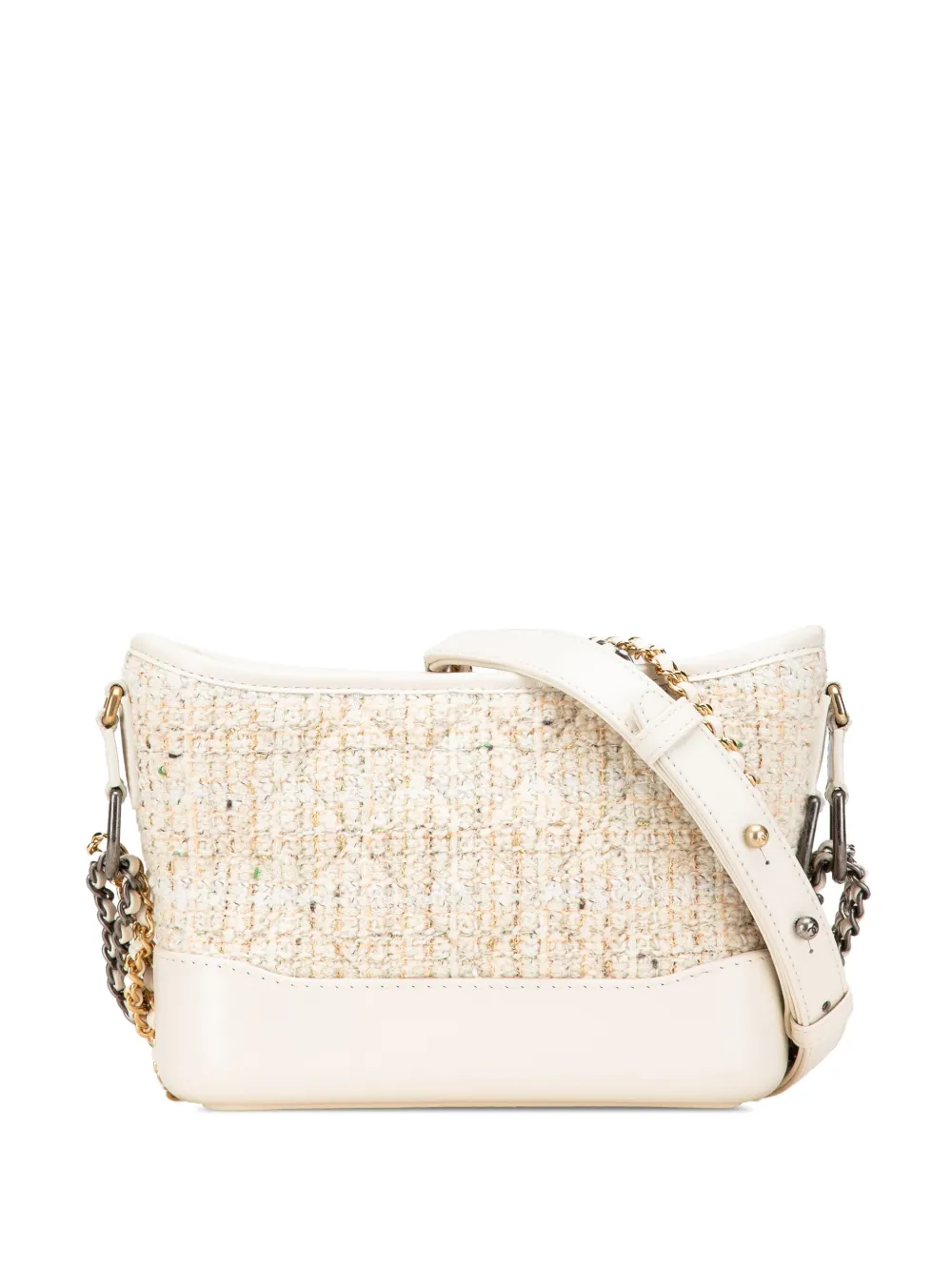 Pre-owned Chanel 2018-2019 Small Tweed And Calfskin Gabrielle Crossbody Bag