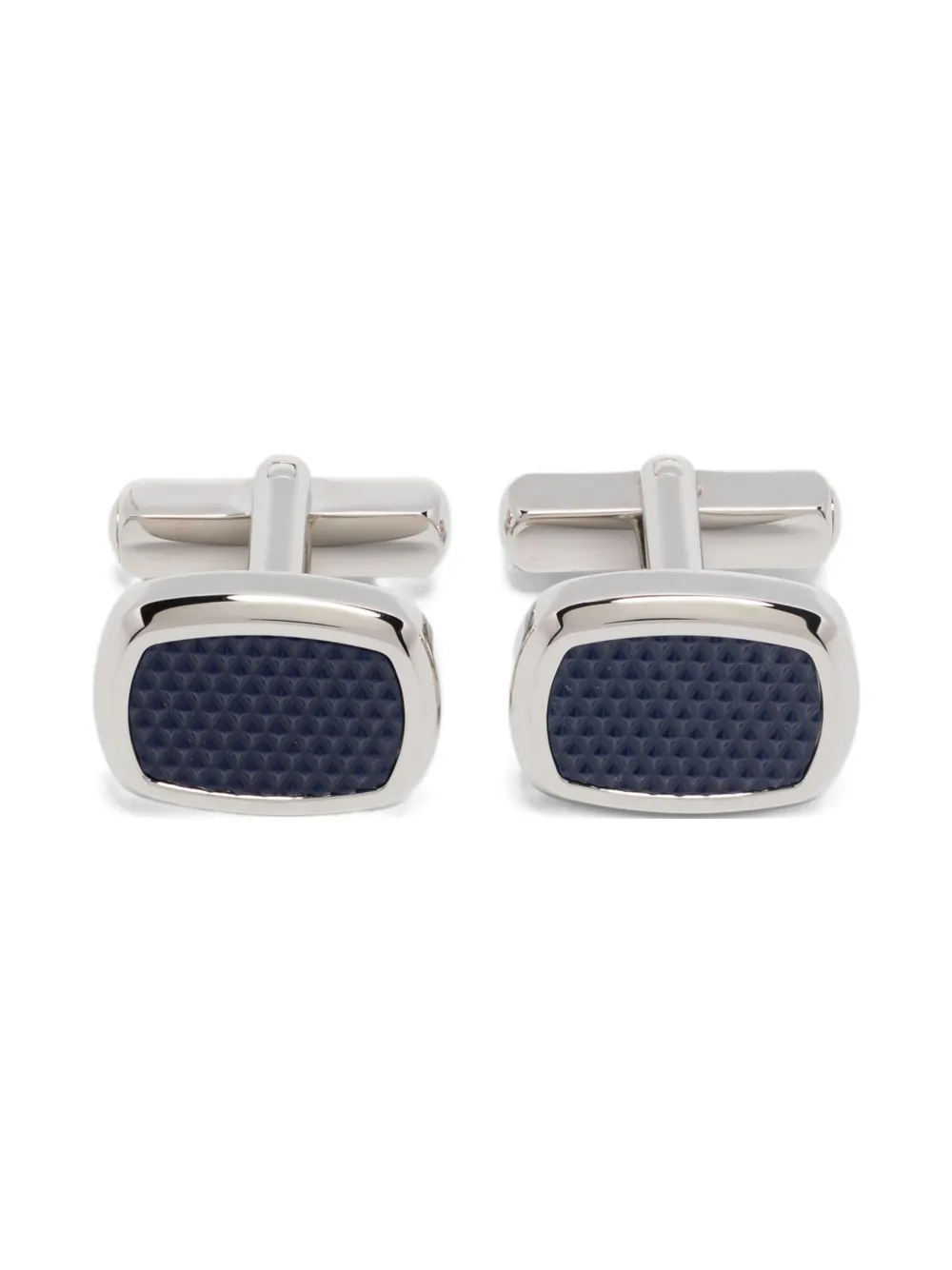 Hugo Boss Logo-engraved Cufflinks In Blue