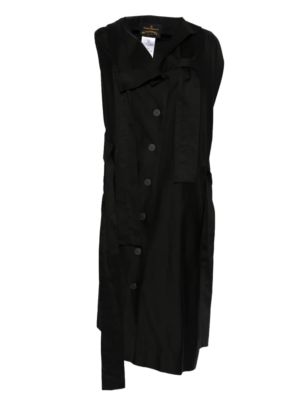 2016 button-detail draped dress