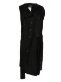 Vivienne Westwood Pre-Owned 2016 button-detail draped dress - Black