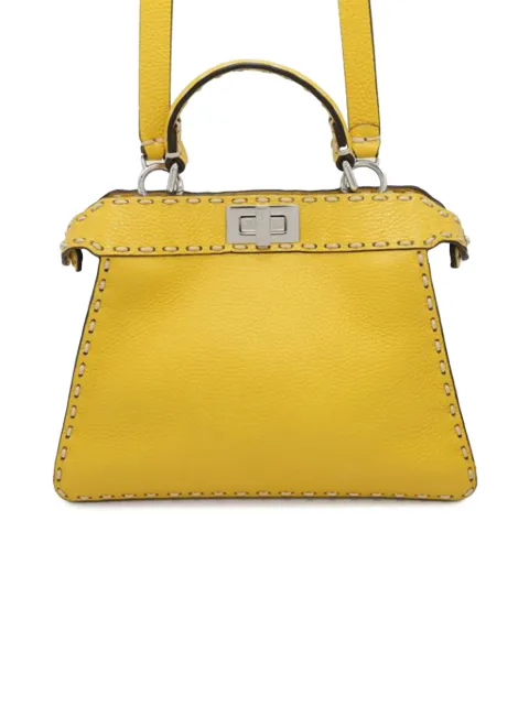 Fendi Pre-Owned 2000-2010 Small Calfskin Selleria Peekaboo ISeeU satchel