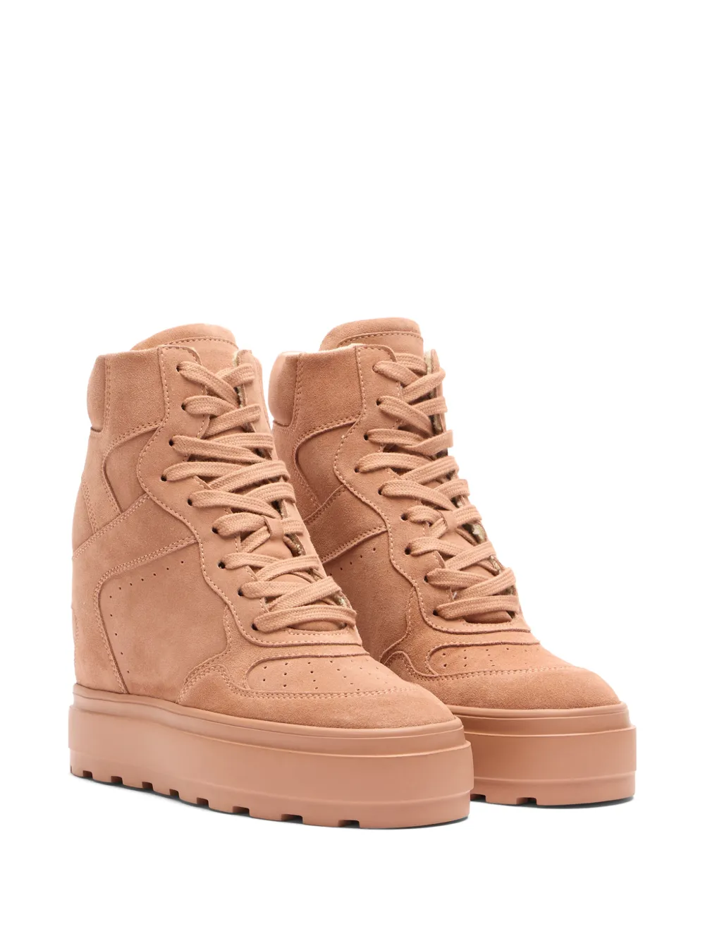 Casadei wedge-heel panelled sneakers Oranje