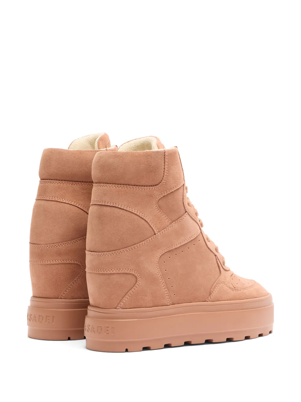 Casadei wedge-heel panelled sneakers Oranje