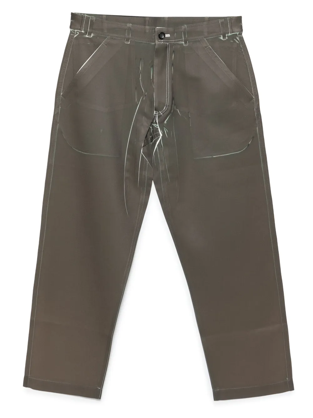 Comme Des Garçons Shirt Broek met grafische print Groen