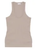 Brunello Cucinelli ribbed scoop-neck top - Brown