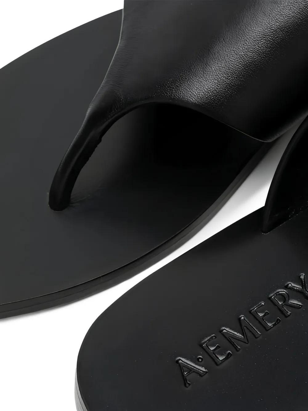 A.EMERY leather slippers Black