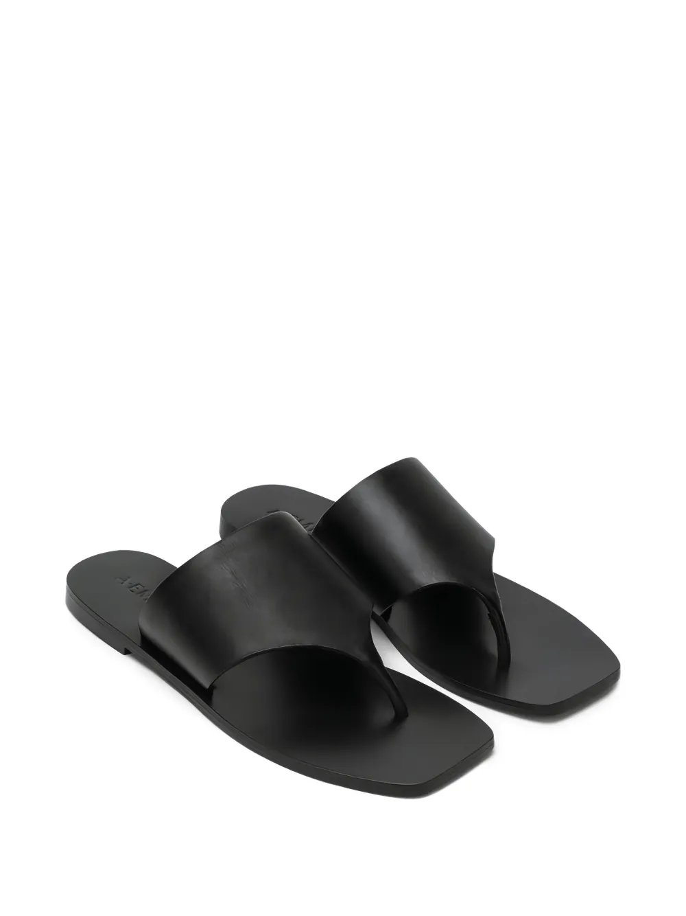 A.EMERY leather slippers Black