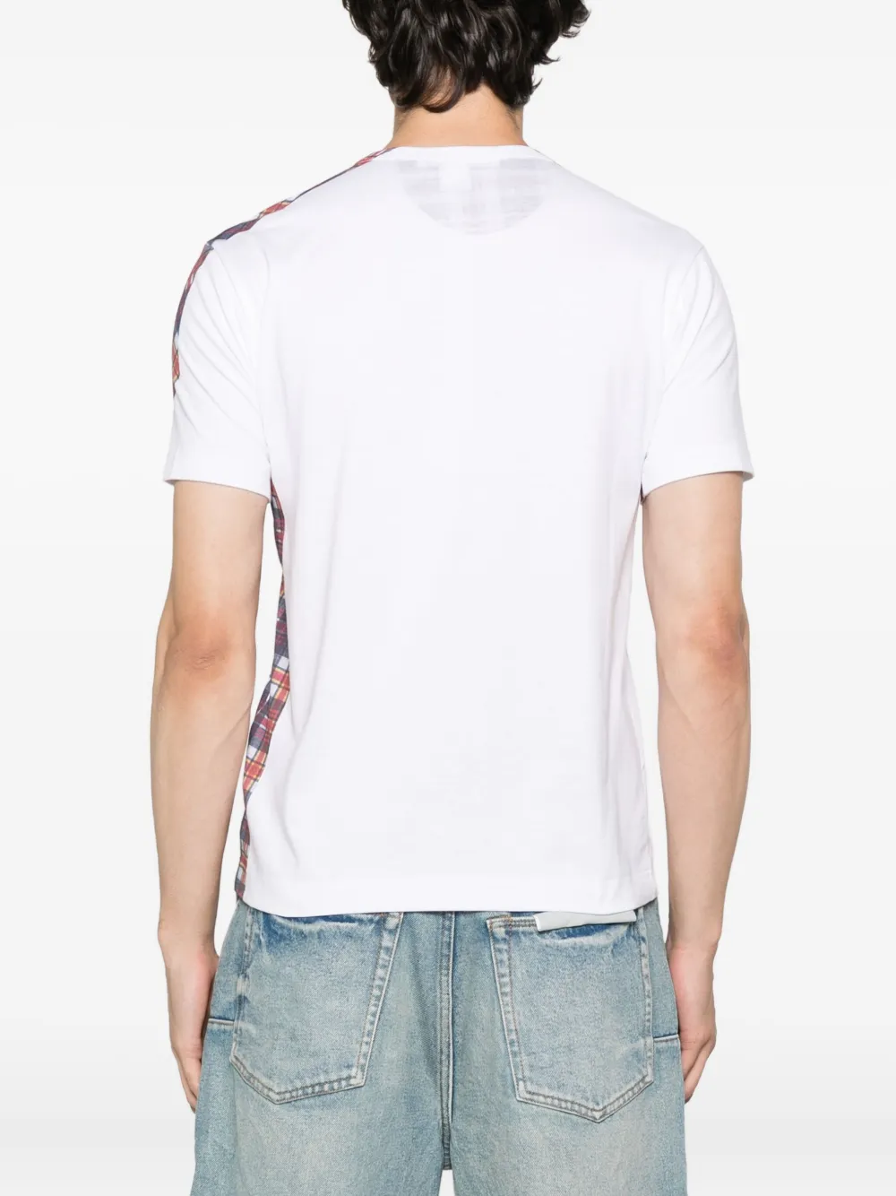 Comme Des Garçons Shirt Geruit T-shirt met vlakken Wit