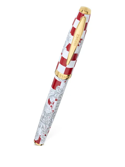 Versace Roller Baroque check-pattern pen