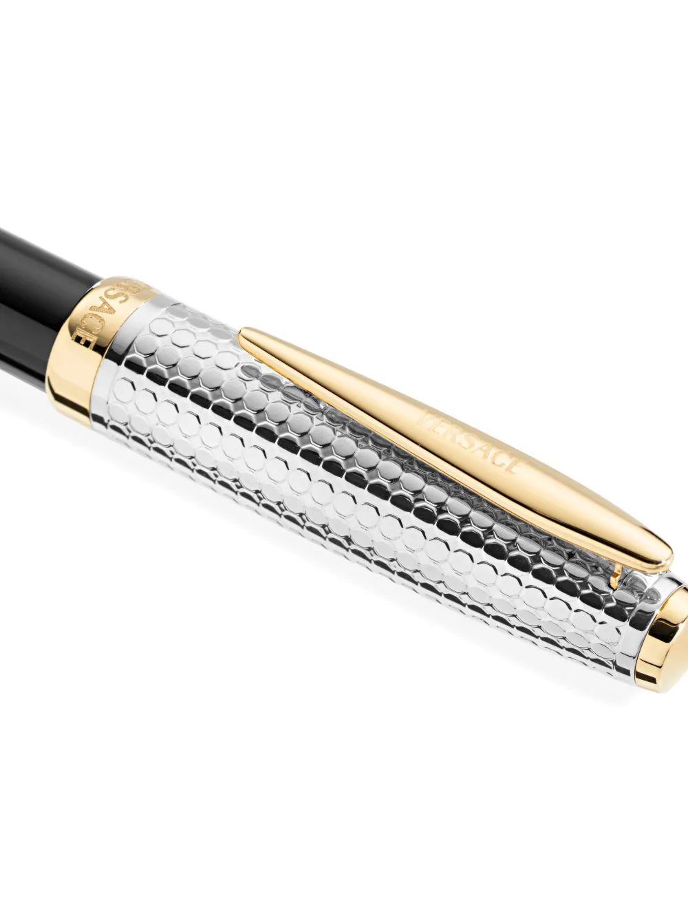  Versace Roller Dotted Bicco Pen - Silver 