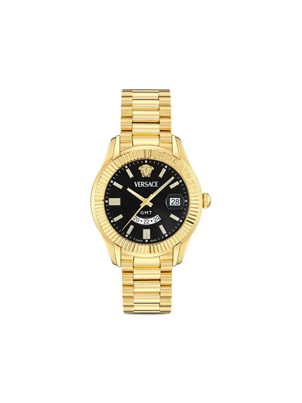 Versace Greca GMT Fluted 41mm | Black | Image 1