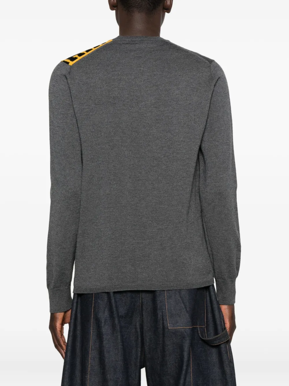 Comme Des Garçons Shirt Gelaagde wollen trui Grijs