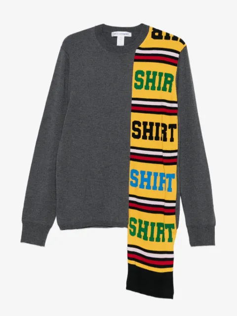Comme Des Garçons Shirt многослойный шерстяной свитер