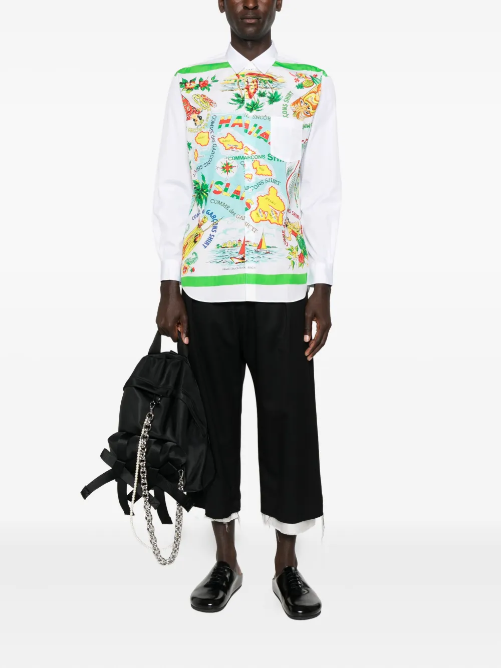 Comme Des Garçons Shirt hawaiian-print shirt - Wit