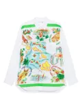 Comme Des Garçons Shirt hawaiian-print shirt - White