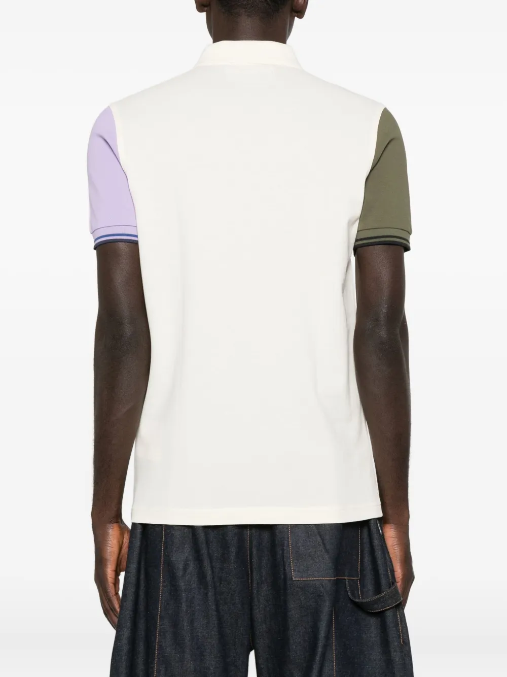 Comme Des Garçons Shirt X Fred Perry Colour-block Short-sleeve Polo Shirt In Multi