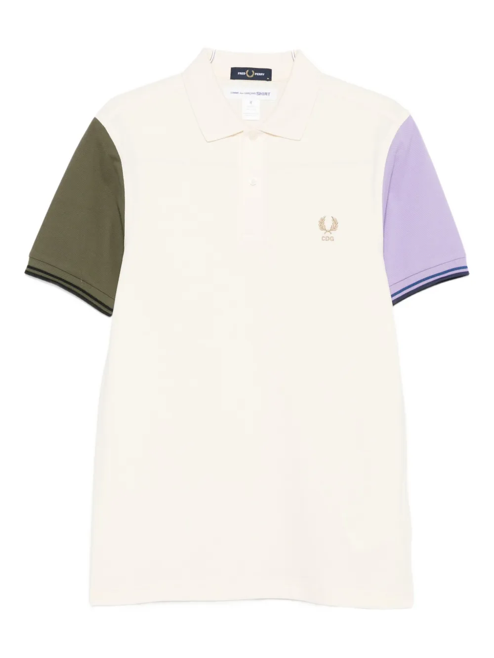 Comme Des Garçons Shirt X Fred Perry Colour-block Short-sleeve Polo Shirt In Multi