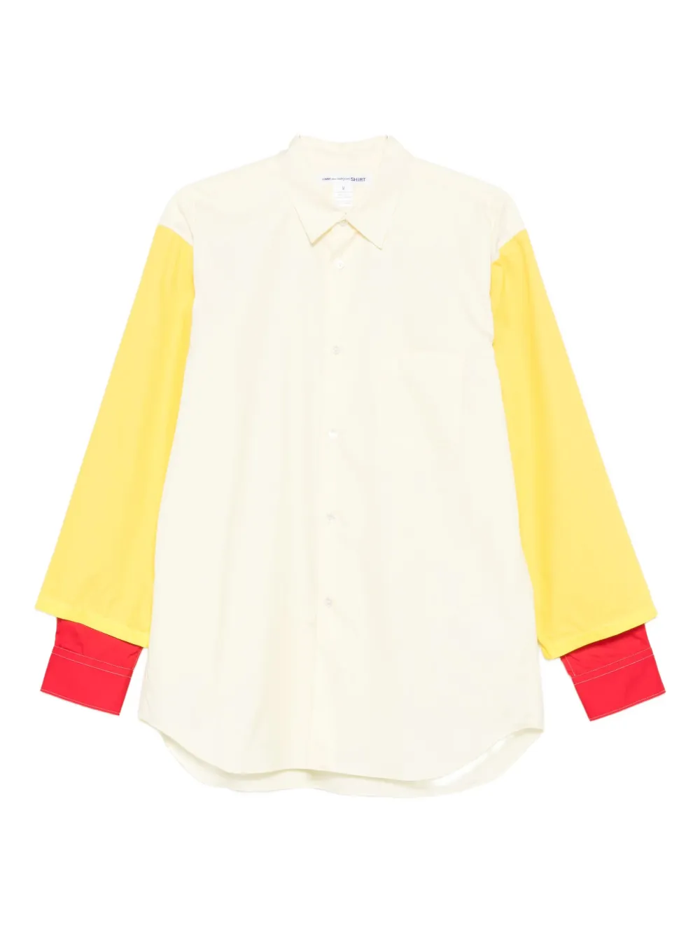 Comme Des Garçons Shirt Colour-block Long-sleeved Shirt In Neutral