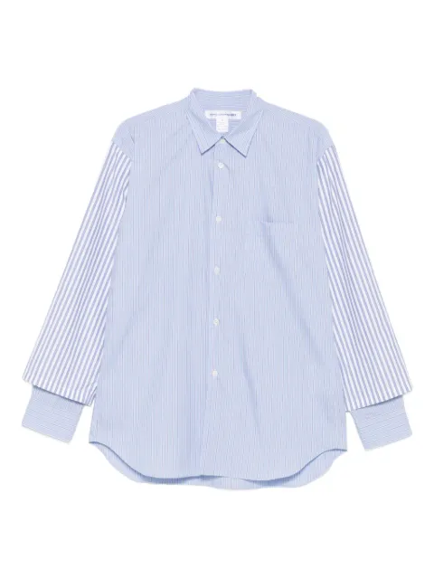 Comme Des Garçons Shirt striped layered-sleeve shirt