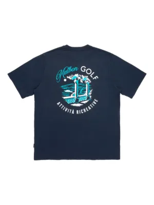 Tシャツ・カットソー Malbon Golf Basic Performance Cara T-shirt BLUE MAN M5221PTS Malbon Matisse T-Shirt