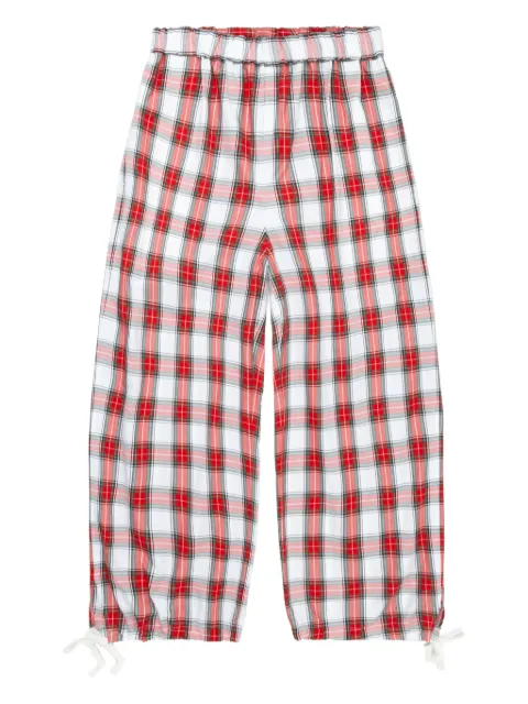 Comme Des Garçons Girl checked drawstring trousers