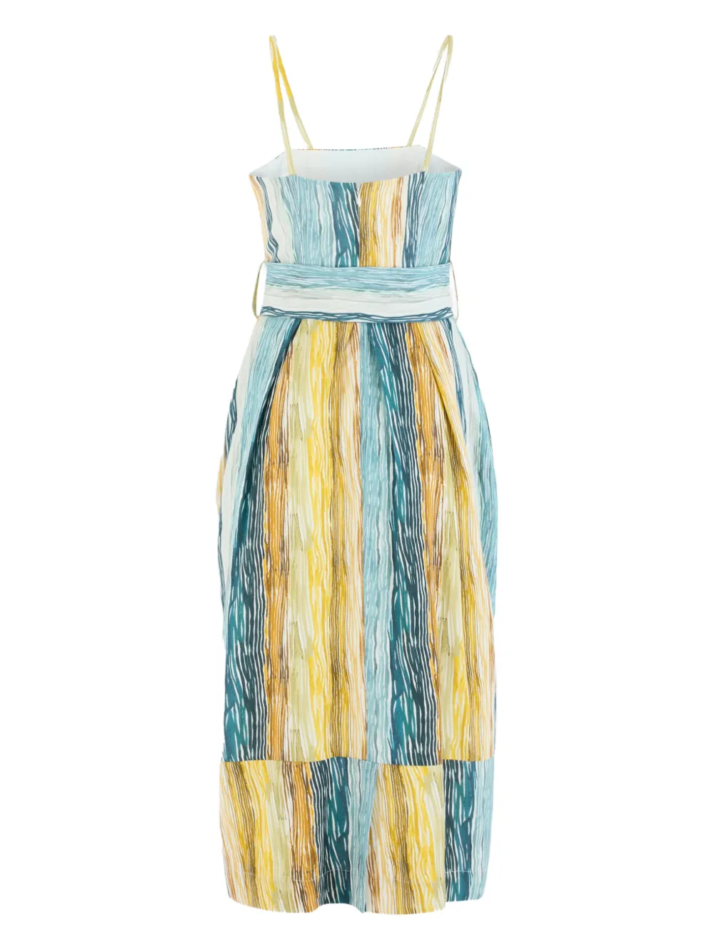 Rosie Assoulin Artichoke striped belted midi dress - Geel
