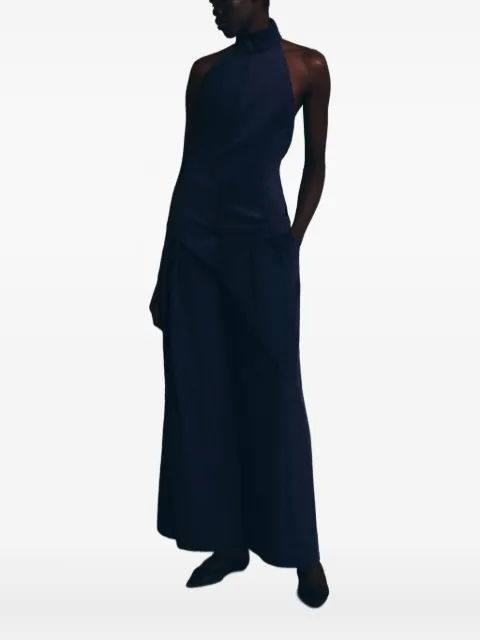 Rosie Assoulin halter neck corduroy top