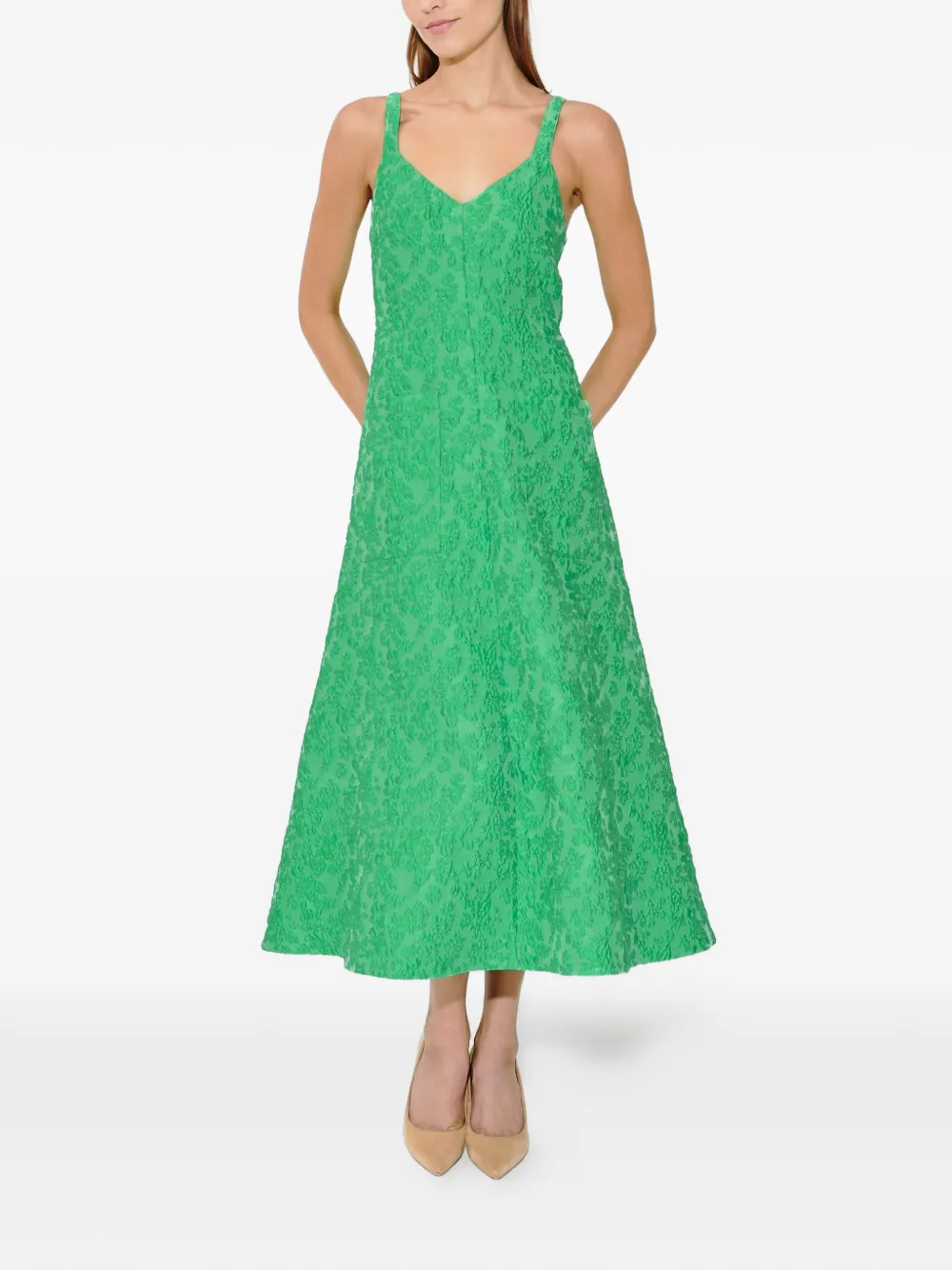 Rosie Assoulin Pocktail midi dress - Groen