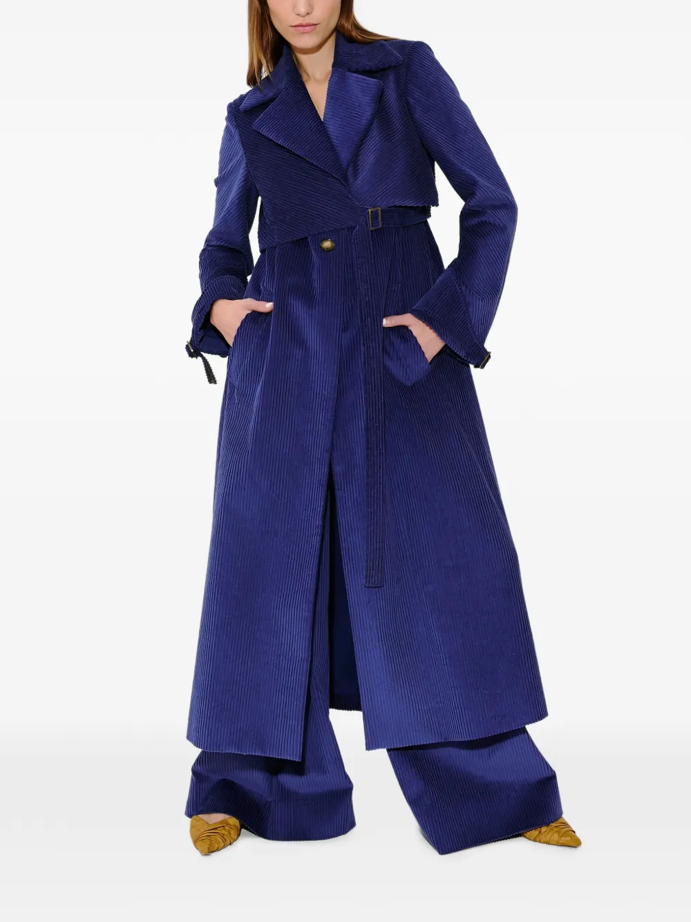 Rosie Assoulin Yipe Ki-Yay trenchcoat met ceintuur Blauw