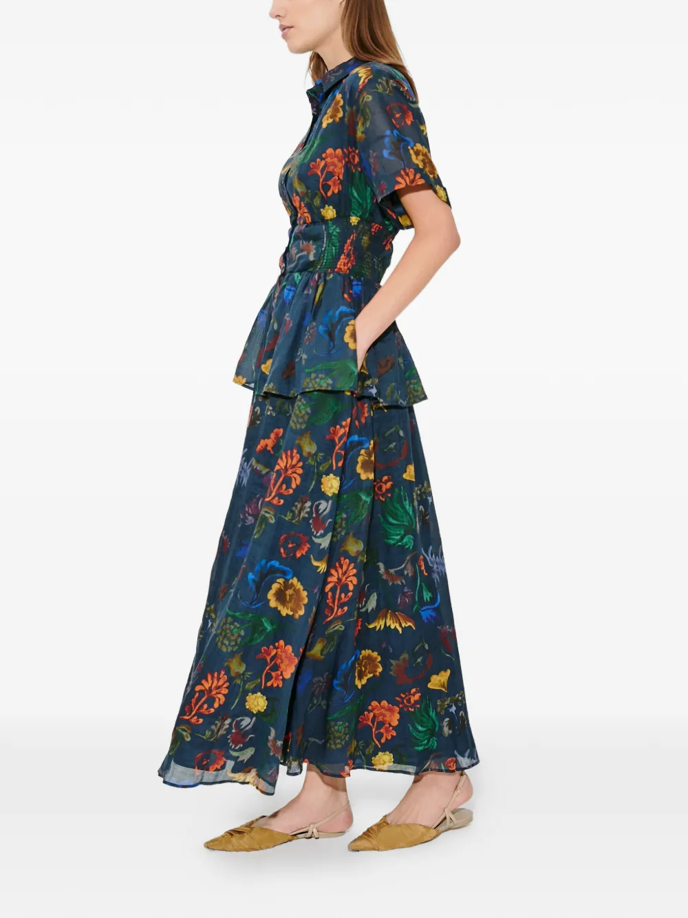 Boogie Woogie Bugle Boy Floral Printed Midi Dress