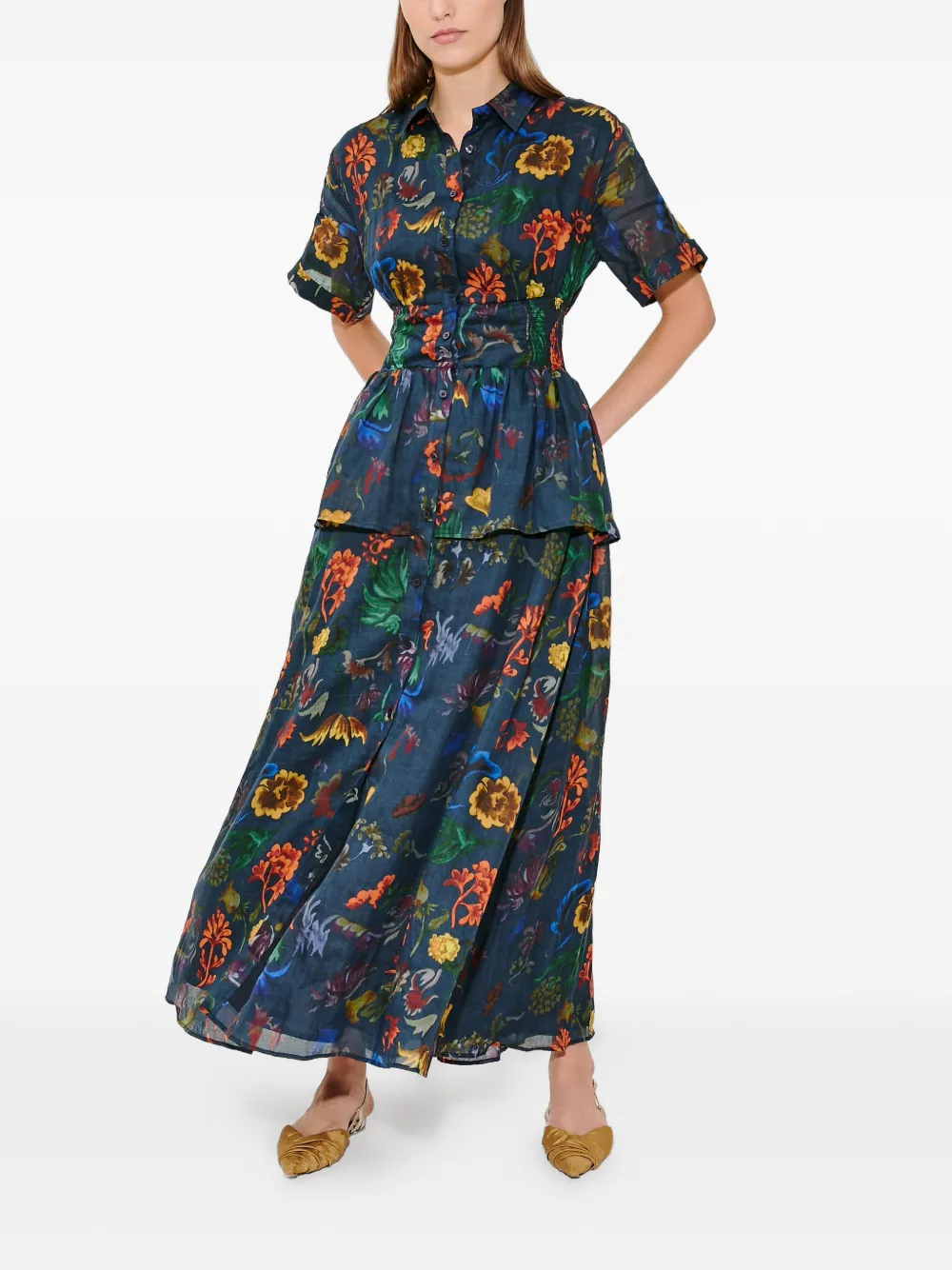 Boogie Woogie Bugle Boy Floral Printed Midi Dress