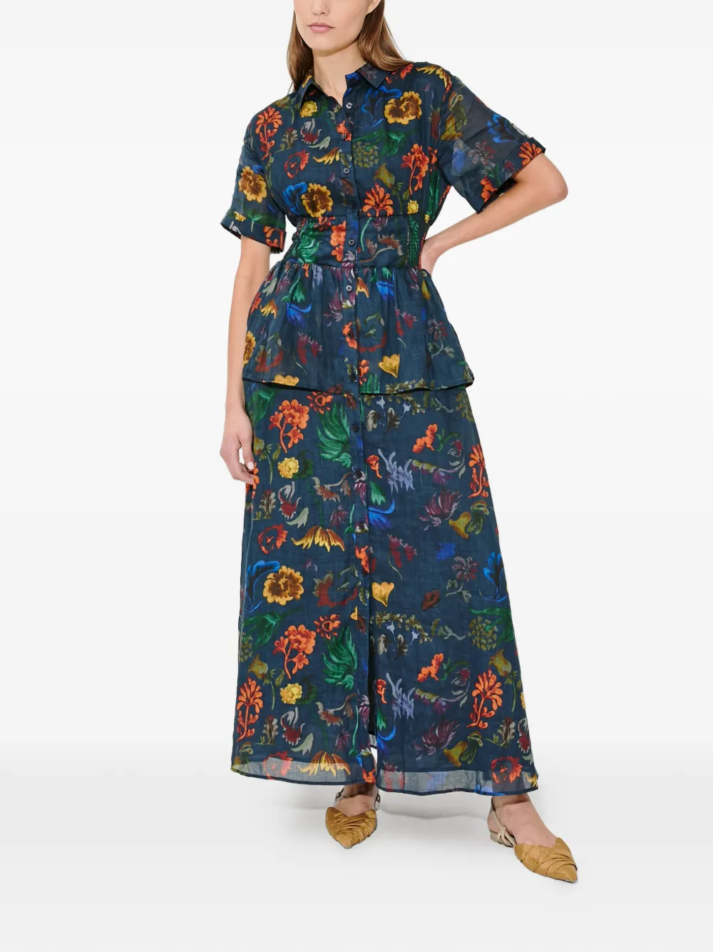 Boogie Woogie Bugle Boy Floral Printed Midi Dress