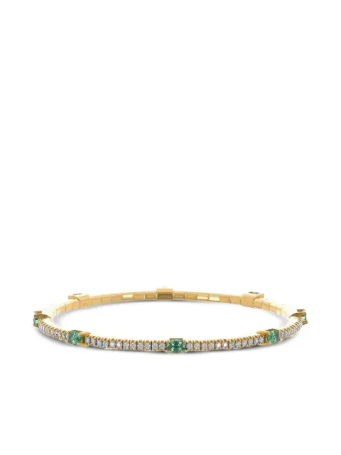 Roberto Demeglio 18K yellow gold tsavorite diamond stretch bracelet