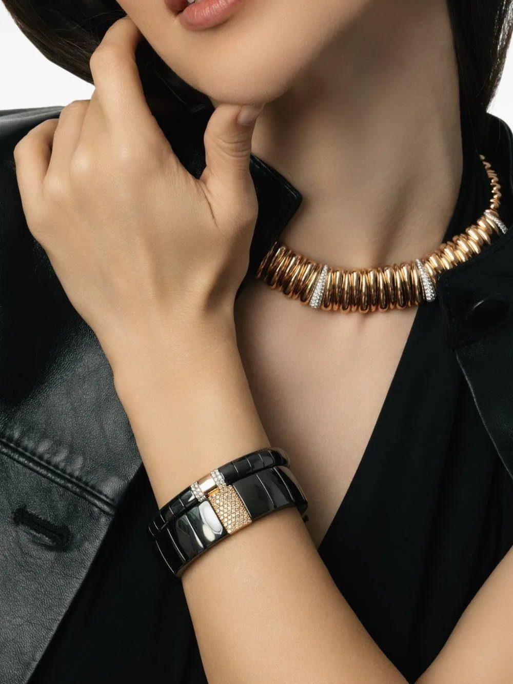 Roberto Demeglio 18K rose gold large pura stretch bracelet | Women | Image 2
