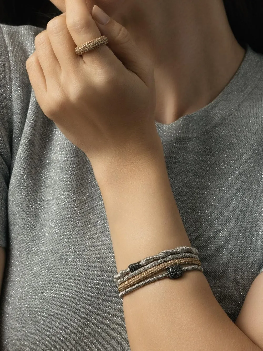Roberto Demeglio 18K white gold Center Joy Stretch diamond bracelet | Women | Image 2