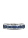 Roberto Demeglio 18K white gold Giottoe Stretch diamond and sapphire bracelet - Silver