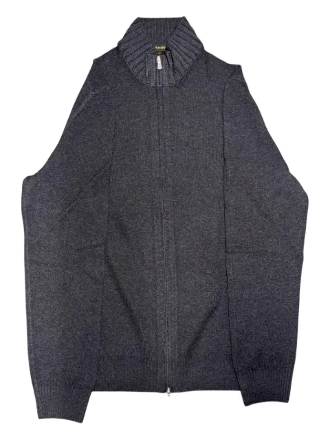 Gran Sasso zip-up funnel-neck sweater